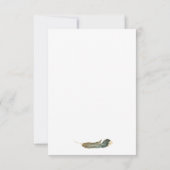 Duo de plumes | Invitation de mariage aquarelle (Dos)