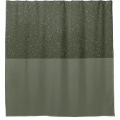 Duo de rideau de douche verte Moss moderne - Perso (Devant)