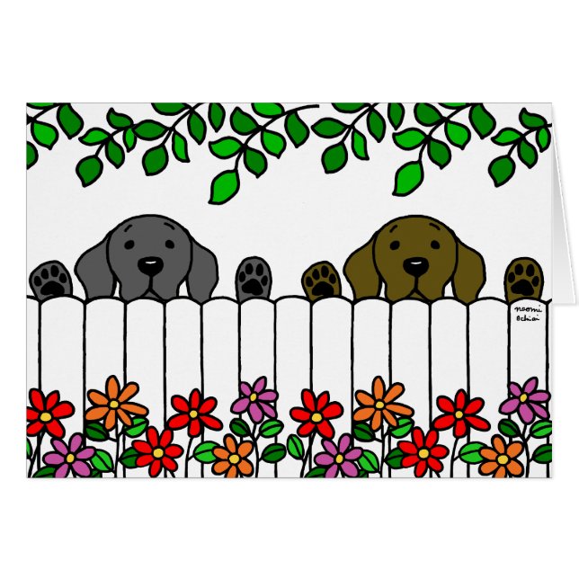 Duo du Labrador qui vous regarde (Devant horizontal)