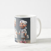 Duo dynamique : Mug d'équipe infirmière et médecin (Devant droit)