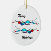Duo Fly Swimmers Ornement en céramique (Droite)