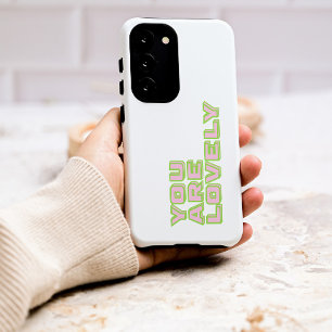 Duo gekleurde typografie-Je bent een leuke mantra Samsung Galaxy Hoesje