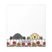 Duo Labrador personnalisé vous regardant Bloc-note (Devant)