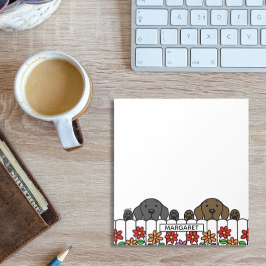 Duo Labrador personnalisé vous regardant Bloc-note