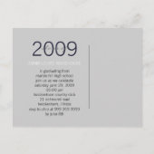 "Duo" Midnight Blue Graduation Invitation (Dos)