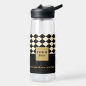 Duo noir & crème - Bouteille d'eau du logo de l'en (Gauche)