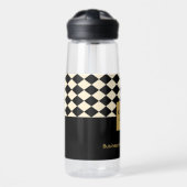 Duo noir & crème - Bouteille d'eau du logo de l'en (Avant)
