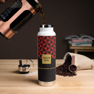 Duo noir et rouge - Bouteille d'eau du logo de l'e