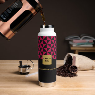 Duo noir & rose - Bouteille d'eau du logo de l'ent