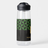 Duo noir & vert - Bouteille d'eau du logo de l'ent (Avant)