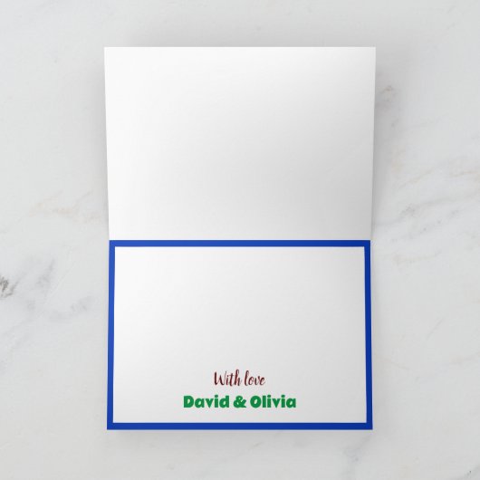 Duo Peacock Gevouwen Dank u Kaarten (Binnen)