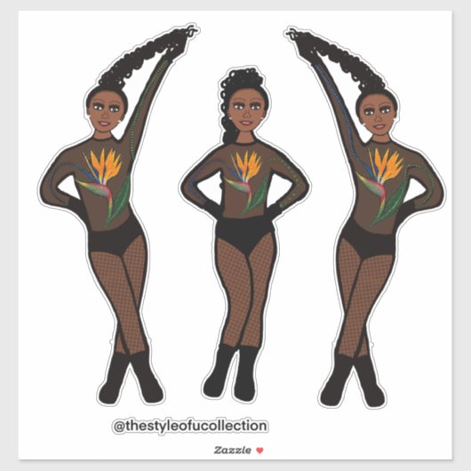 Duo-Pose Dancer Paradise #1  Sticker (Feuille)