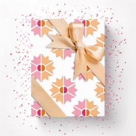 Duo Starburst in Pink and Orange Cadeaupapier