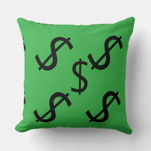 Duo Toon Dollar $ign Groen Rood Kussen