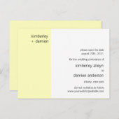 "Duo" Vanilla Save the Date Briefkaart (Voorkant / Achterkant)