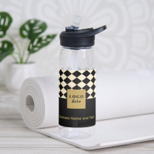 Duo zwart & crème - Zakelijke Logo Waterfles
