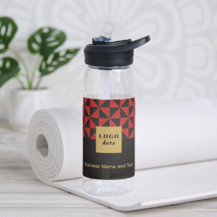 Duo zwart en rood - Zakelijke Logo Waterfles