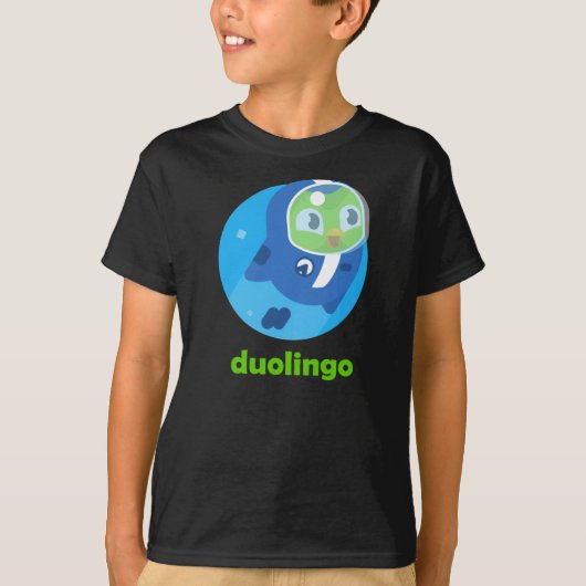 Duolingo En T-shirt Classique Espace (Devant)