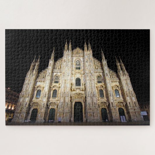 Duomo di Milano bij nacht - 20x30 - 1014 pcs. Legpuzzel (Horizontaal)