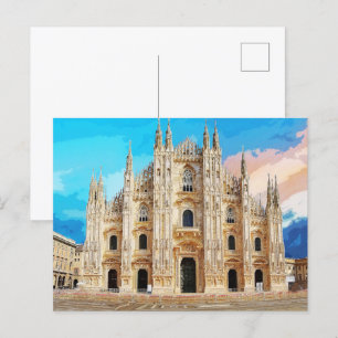 Duomo di Milano Church Milaan Italië #2 Briefkaart