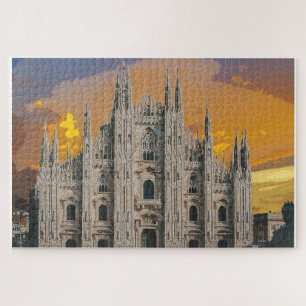 Duomo di Milano Church Milaan Italië Legpuzzel