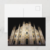 Duomo di Milano - Italie à la carte postale de nui (Devant / Derrière)