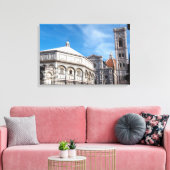 Duomo en Baptistry, Florence canvas print (Insitu (Woonkamer))