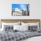 Duomo en Baptistry, Florence canvas print (Insitu (Slaapkamer))