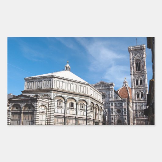 Duomo et Baptistry, Florence autocollant rectangul (Devant)