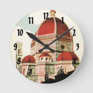 Duomo in Firenze Florence Italië Vintage Reis Kuns Ronde Klok