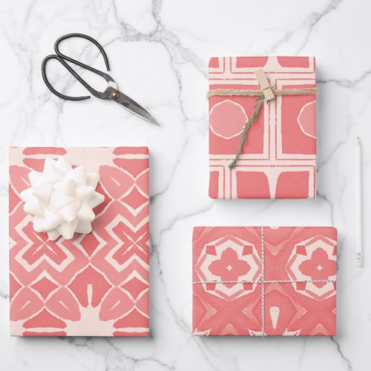 Duonton Art déco en papier design rose (Recto)
