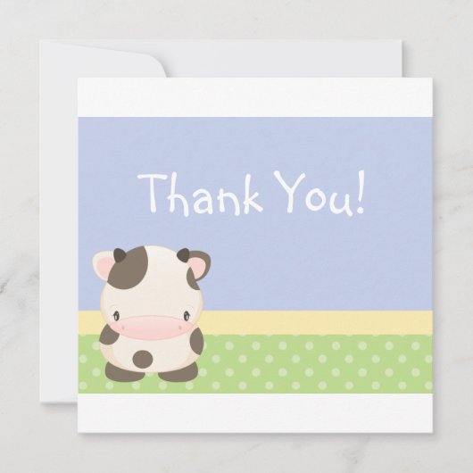 Dupe le carte de remerciements B de MOO-Vache à (Devant)