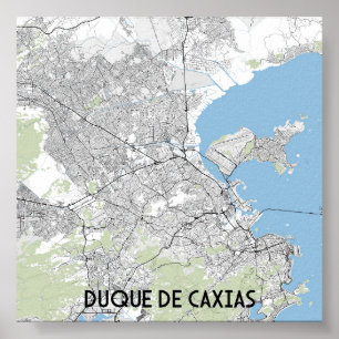 Duque de Caxias Brazilië kaart Poster