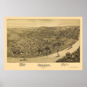 Duquesne, PA Panoramic Map - 1897 Poster (Voorkant)
