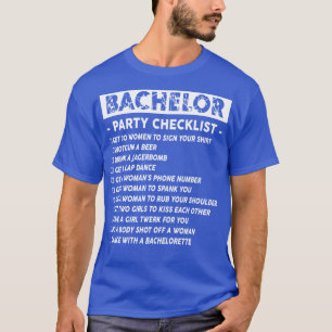 Dura Jonah vrijgezellenfeest checklist om te trouw T-shirt
