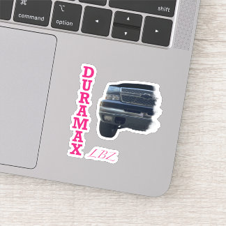 Duramax LBZ Black Truck Sticker met roze strepen