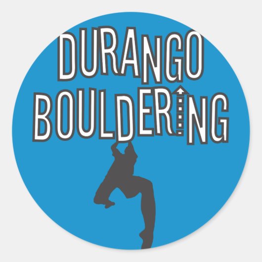 Durango Bouldering Round Sticker (Voorkant)