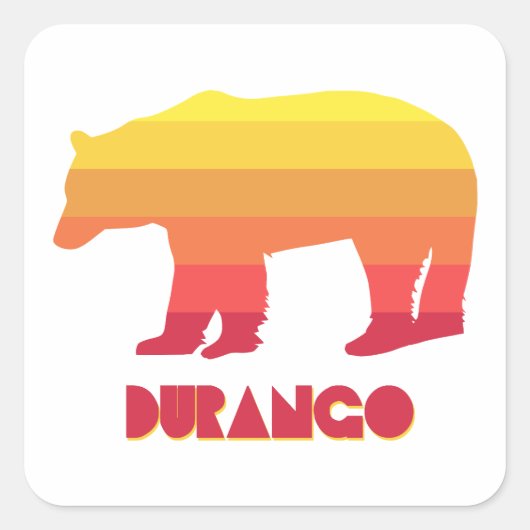 Durango Colorado Rainbow Beer Vierkante Sticker (Voorkant)
