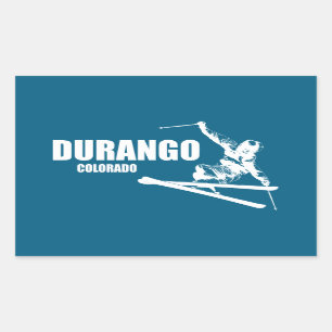 Durango Colorado Skier Rechthoekige Sticker