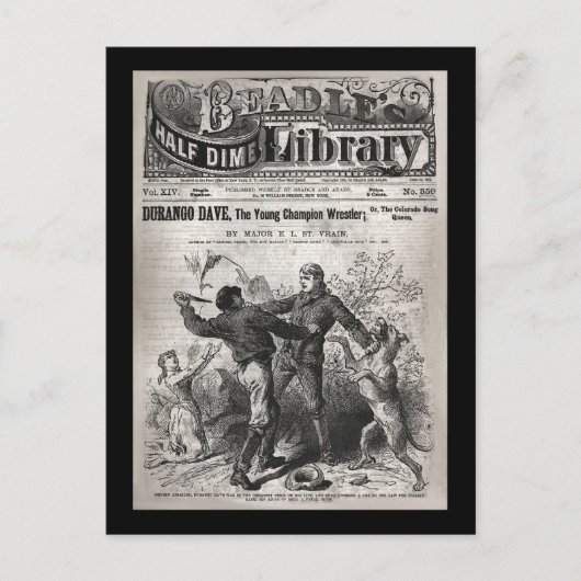 Durango Dave - Beadle's Half Dime Library 1904 Briefkaart (Voorkant)