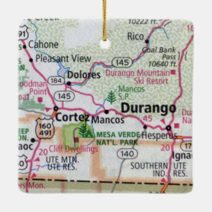 Durango en Cortez CO Keramisch Ornament