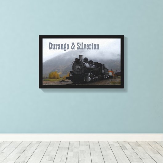 Durango en Silverton Train Canvas Afdruk (Insitu (Houten vloer))