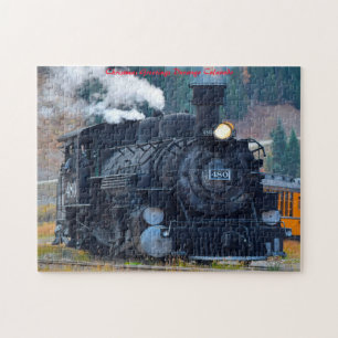 Durango locomotief Colorado. Kerstgroeten Legpuzzel