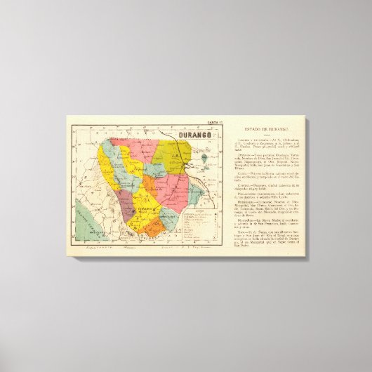 Durango, Mexico Canvas Afdruk (Voorkant)