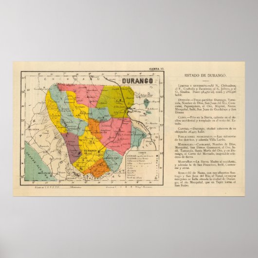 Durango, Mexico Poster (Voorkant)