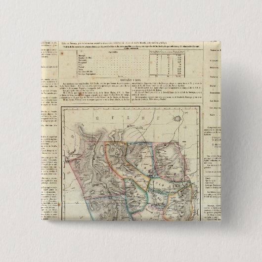 Durango, Mexico Vierkante Button 5,1 Cm (Voorkant)