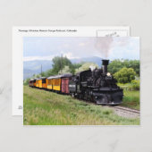 Durango & Silverton Railroad Engineer controleert  Briefkaart (Voorkant / Achterkant)