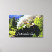 Durango  stoomtrein - Naam toevoegen Canvas Afdruk (Voorkant)