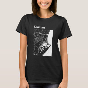 Durban South Africa Classic City Map Grafisch T-shirt