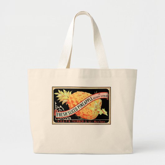 DURBER EN CO. PINEAPPEL GROTE TOTE BAG (Voorkant)